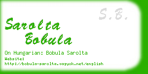 sarolta bobula business card